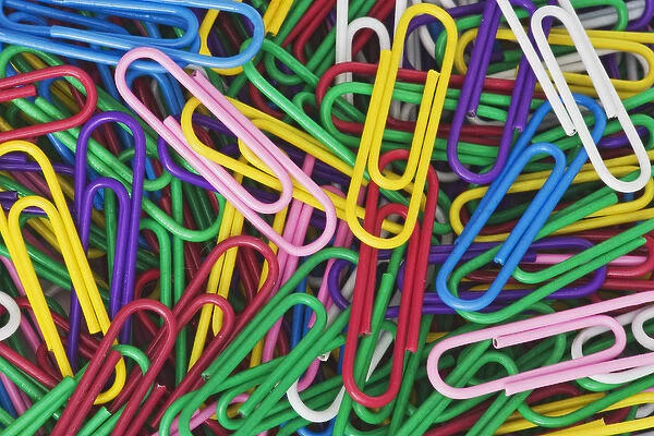 Multicolored paper clips. Credit as: Dennis Flaherty  /  Jaynes Gallery  /  DanitaDelimont