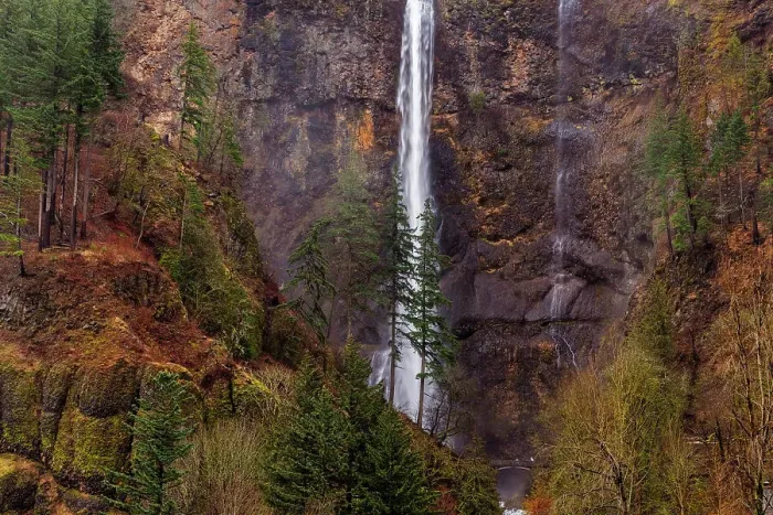 Framed Print : Multnomah Falls in the Columbia River Natural Scenic Area in Oregon, USA Framed Print : Multnomah Falls in the Columbia River Natural Scenic Area in Oregon, USA