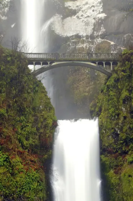 Framed Print : Multnomah Falls; winter; Guy S. Talbot State Park; Oregon; USA