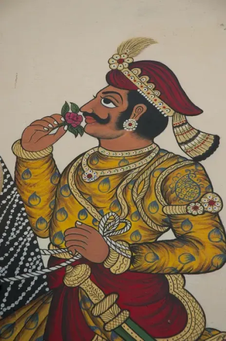 Framed Print : Mural of a prince, City Palace, Udaipur, Rajasthan, India Framed Print : Mural of a prince, City Palace, Udaipur, Rajasthan, India