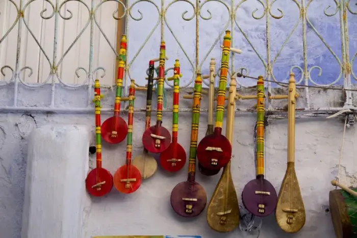 Framed Print : Musical instrument, souvenir shops in the Kasbah, Chefchaouen (Chaouen), Tangeri-Tetouan Region Framed Print : Musical instrument, souvenir shops in the Kasbah, Chefchaouen (Chaouen), Tangeri-Tetouan Region