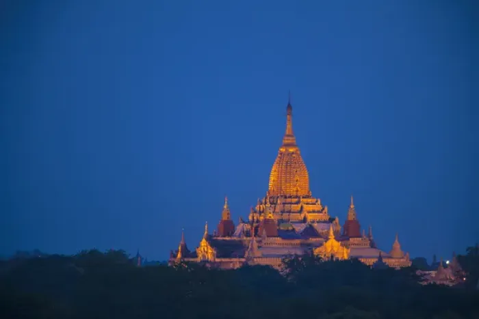 Framed Print : Myanmar, Bagan. Twilight on Ananda Temple Framed Print : Myanmar, Bagan. Twilight on Ananda Temple