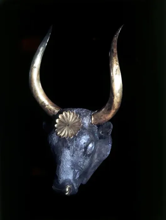 Framed Print : Mycenaean bulls head rhyton, Shaft Grave IV NOTE: This image avail. up to 100MB Framed Print : Mycenaean bulls head rhyton, Shaft Grave IV NOTE: This image avail. up to 100MB