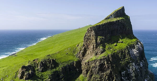 Mykinesholmur. the island Mykines, part of the Faroe Islands in the North Atlantic