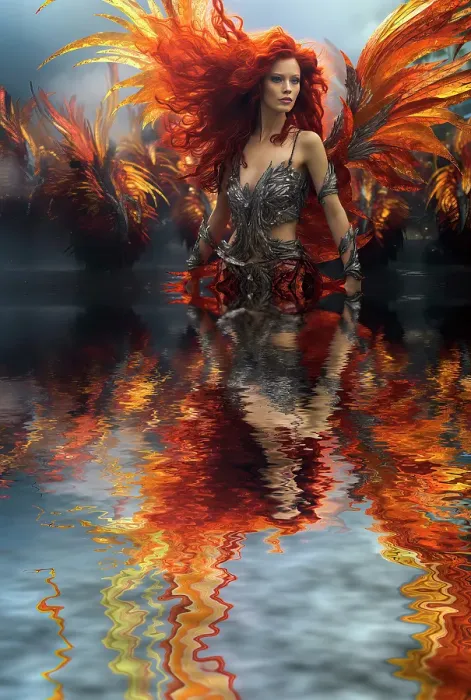 Framed Print : Mythical female redhead reflecting in water. ©Jim Zuckerman / Jaynes Gallery / DanitaDelimont.com Framed Print : Mythical female redhead reflecting in water. ©Jim Zuckerman / Jaynes Gallery / DanitaDelimont.com