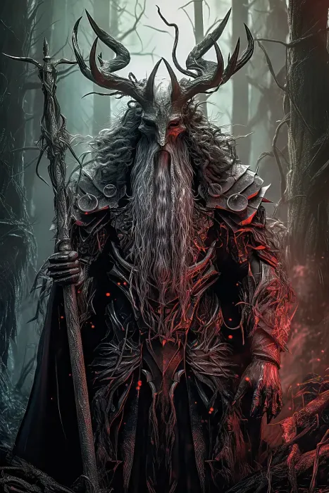 Framed Print : Mythical male cryptid creature in foggy forest. ©Jim Zuckerman  /  Jaynes Gallery  /  DanitaDelimont.com (AI)