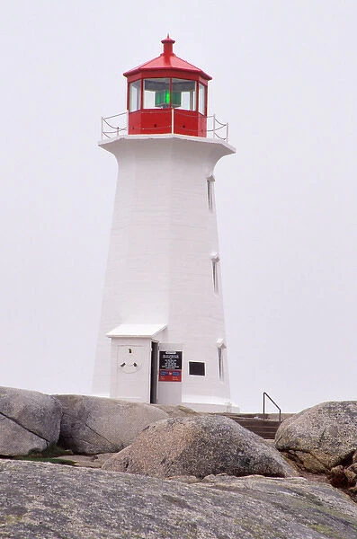 N. A. Canada, Nova Scotia, Peggys Cove. Peggys Cove lighthouse