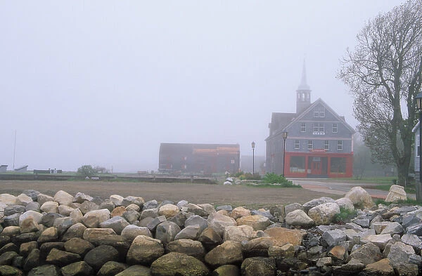 N. A. Canada, Nova Scotia, Shelburne. Shellburne in the fog