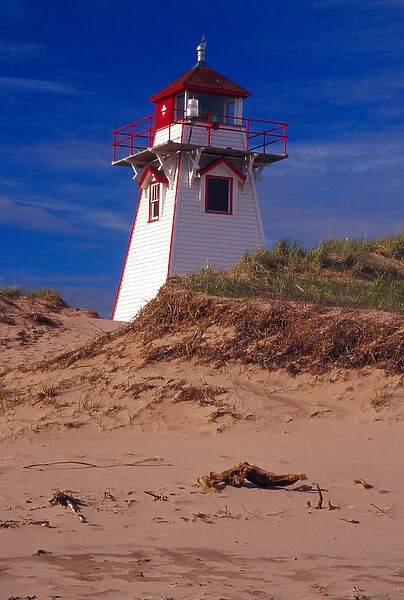 N. A. Canada, Prince Edward Island. The Covehead lighthouse at Prince Edward Island