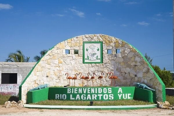 N. A. Mexico, Yucatan, Rio Lagartos. The entrance into the town