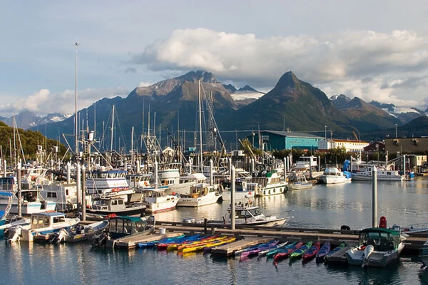N. A. USA, Alaska. The boats in Valdez harbor