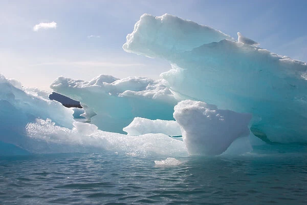 N. A. USA, Alaska. Icebergs near the Columbia Glacier