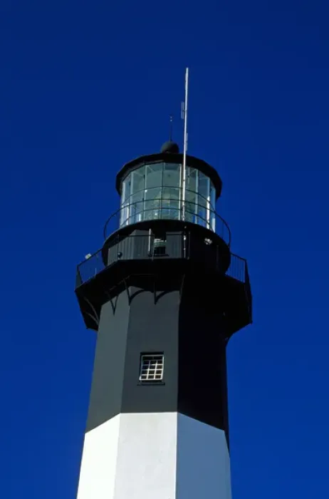 Framed Print : N. A. USA, Georgia, Savannah. Tybee Island lighthouse