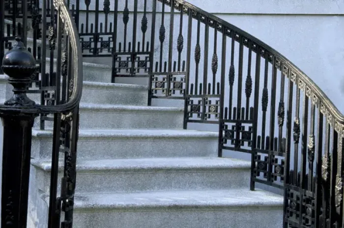 Framed Print : N. A. USA, Georgia, Savannah. Wrought iron railing & steps in town Framed Print : N. A. USA, Georgia, Savannah. Wrought iron railing & steps in town
