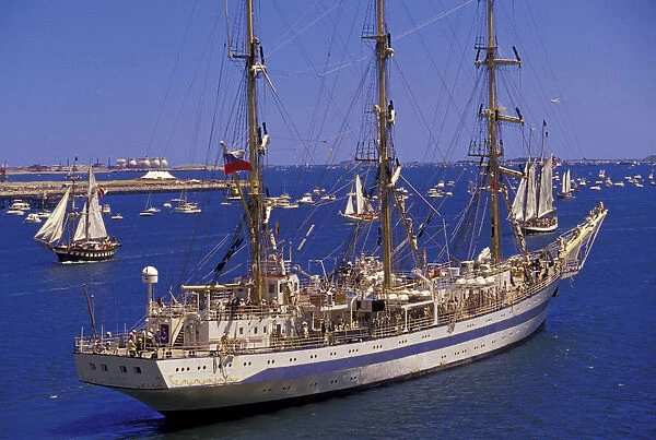 N. A. USA, Massachusettes, Boston Sail Boston 2000 Festival Tall ship: MIR- Russia