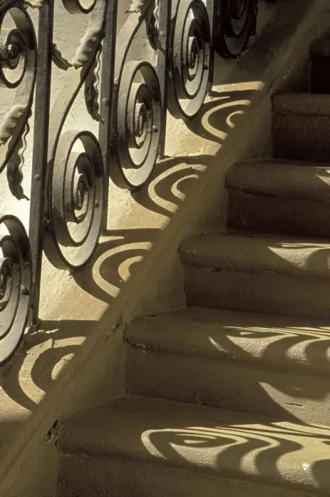 Framed Print : N. A. USA, South Carolina, Charleston. Wrought iron shadows Framed Print : N. A. USA, South Carolina, Charleston. Wrought iron shadows