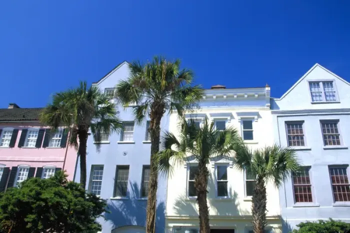 Framed Print : N. A. USA, South Carolina, Charleston. Pastel colored homes in the historic district Framed Print : N. A. USA, South Carolina, Charleston. Pastel colored homes in the historic district