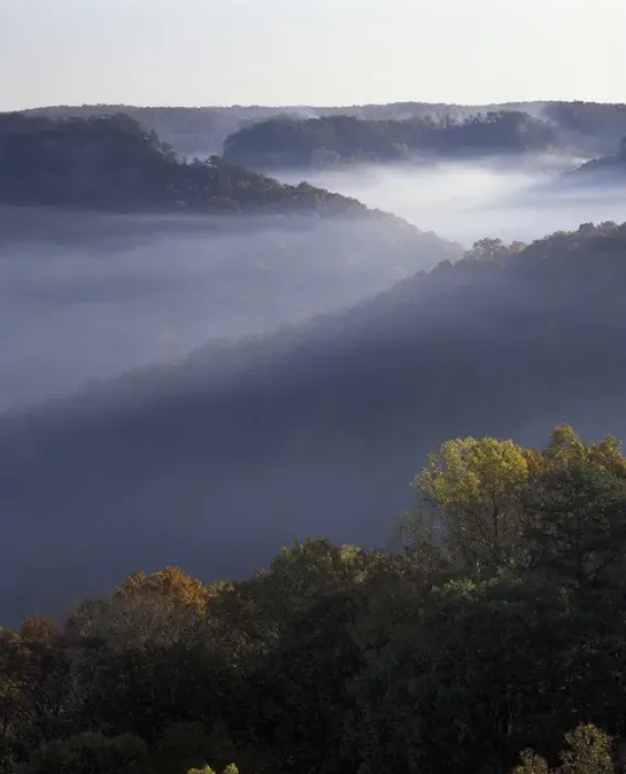 Framed Print : N. A. USA, Tennessee. Great Smokey Mountains National Park. Foggy ridges of Red River Framed Print : N. A. USA, Tennessee. Great Smokey Mountains National Park. Foggy ridges of Red River