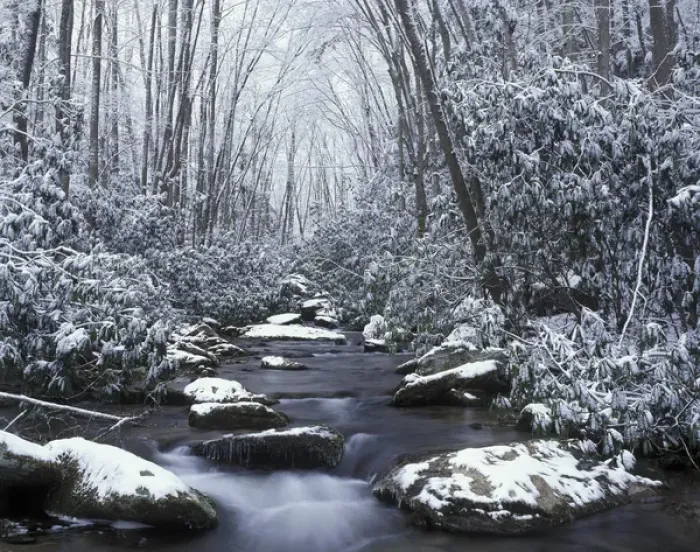 Framed Print : N. A. USA, Tennessee. Great Smokey Mountains National Park. Cosby creek in winter Framed Print : N. A. USA, Tennessee. Great Smokey Mountains National Park. Cosby creek in winter