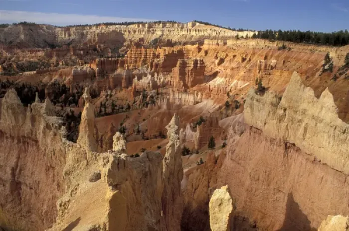 Framed Print : N. A. USA, Utah, Bryce Canyon National Park. View fo canyon and erosion formations