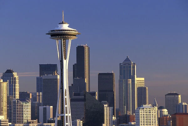 N. A. USA, Washington, Seattle Seattle skyline from Queen Anne Hill