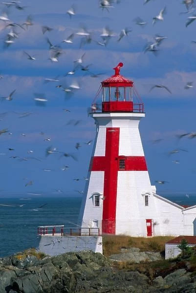NA, Canada, New Brunswick, Campobello Island. East Quoddy lighthouse