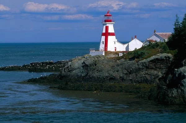NA, Canada, New Brunswick, Campobello Island. East Quoddy lighthouse