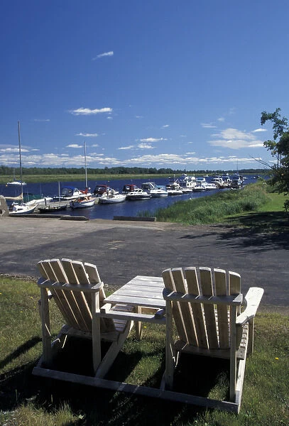 NA, Canada, New Brunswick, Saint John River Valley, Gagetown Lawn chairs