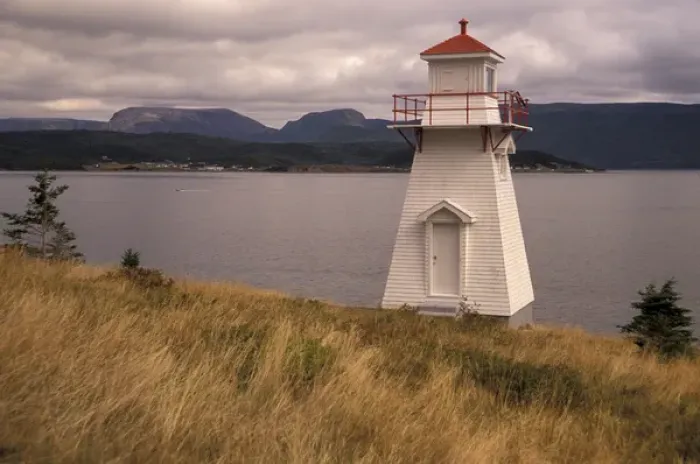 Framed Print : NA, Canada, Newfoundland, Woody Point Woody Point Light