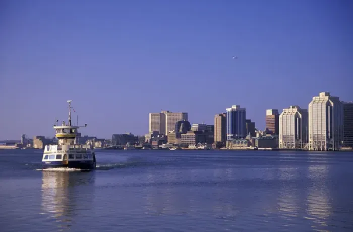 Framed Print : NA, Canada, Nova Scotia, Halifax Halifax skyline and ferry Framed Print : NA, Canada, Nova Scotia, Halifax Halifax skyline and ferry