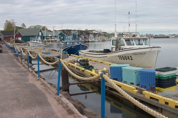 NA, Canada, Prince Edward Island. Boats in North Rustico Harbour