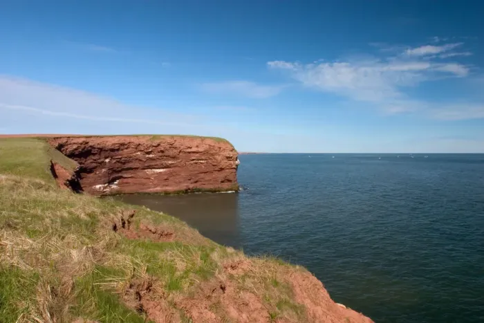 Framed Print : NA, Canada, Prince Edward Island. Cliffs near Cape Tyron lighthouse Framed Print : NA, Canada, Prince Edward Island. Cliffs near Cape Tyron lighthouse