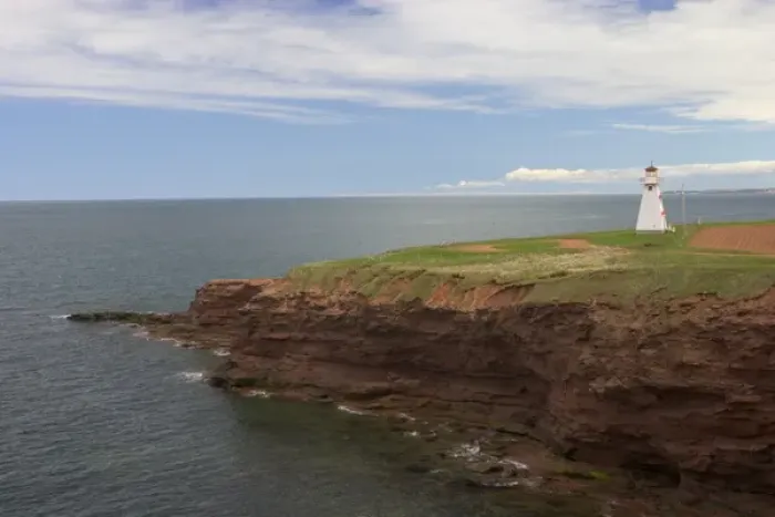 Framed Print : NA, Canada, Prince Edward Island. Cape Tyron lighthouse