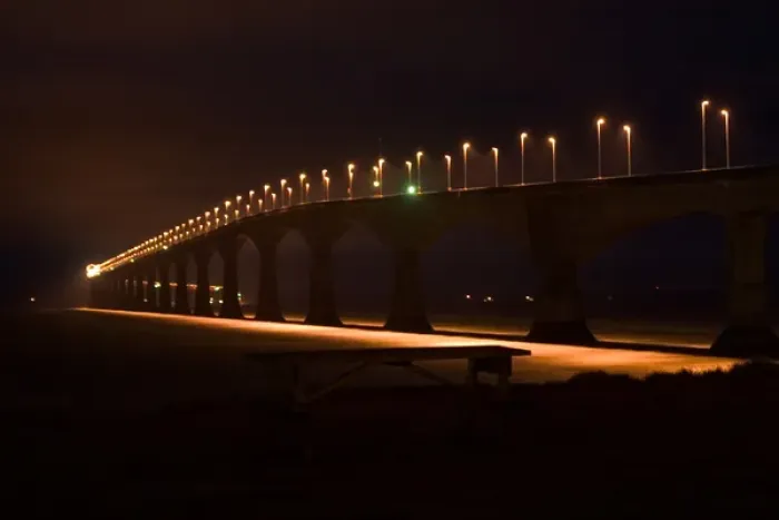 Framed Print : NA, Canada, Prince Edward Island, Borden-Carleton. Confederation Bridge linking Framed Print : NA, Canada, Prince Edward Island, Borden-Carleton. Confederation Bridge linking