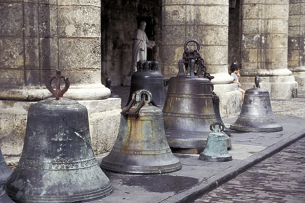 NA, Cuba, Old Havana Historic bells in Plaza de las Armas