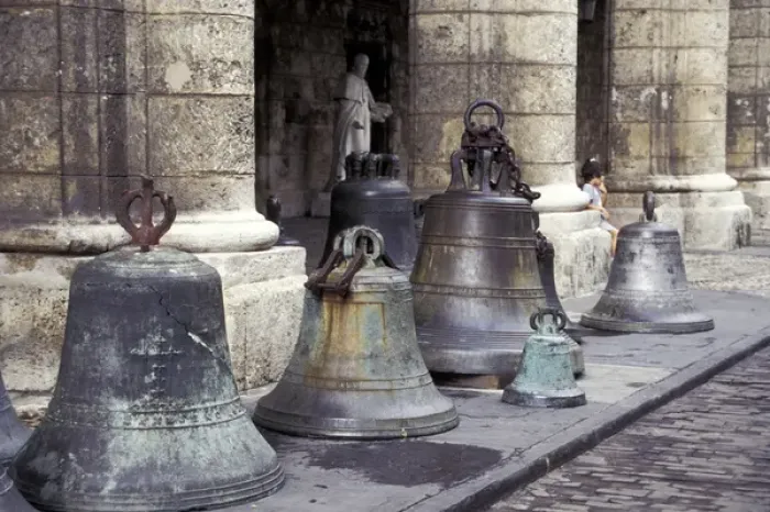 Framed Print : NA, Cuba, Old Havana Historic bells in Plaza de las Armas Framed Print : NA, Cuba, Old Havana Historic bells in Plaza de las Armas