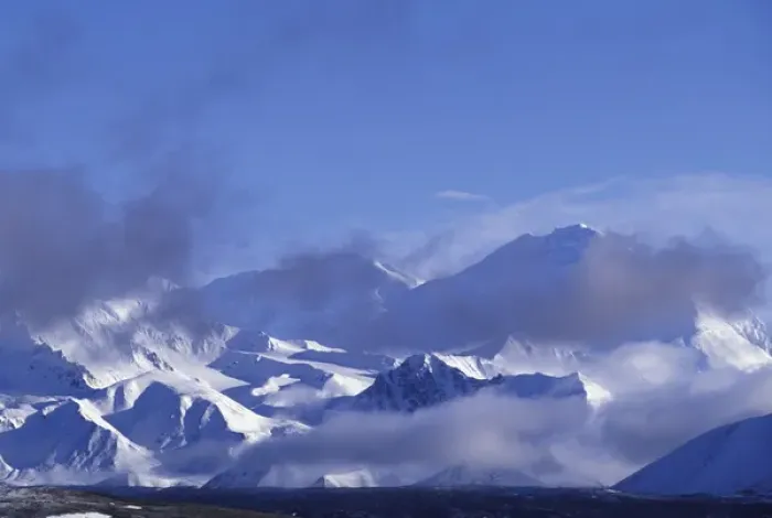 Framed Print : NA, USA, Alaska, Denali National Park. Clouds part around Mount McKinley and Alaska