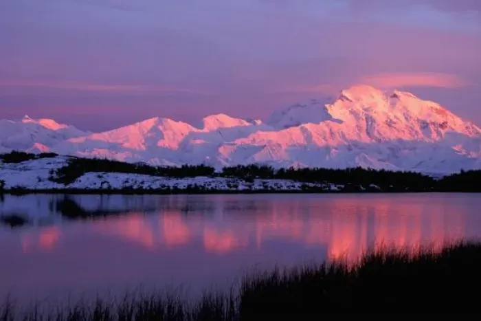 Framed Print : NA, USA, Alaska, Denali NP, Mt. McKinley, Denali in late evening alpenglow Framed Print : NA, USA, Alaska, Denali NP, Mt. McKinley, Denali in late evening alpenglow