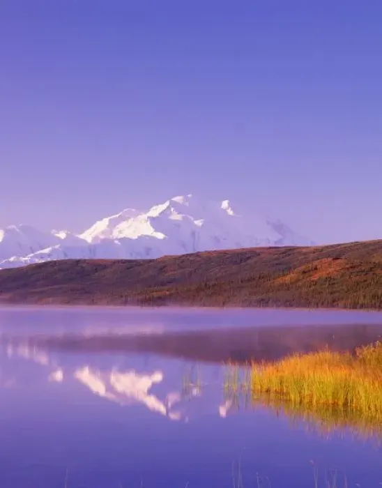 Framed Print : NA, USA, Alaska, Denali NP, Wonder Lake, Mt. McKinley in morning light from north