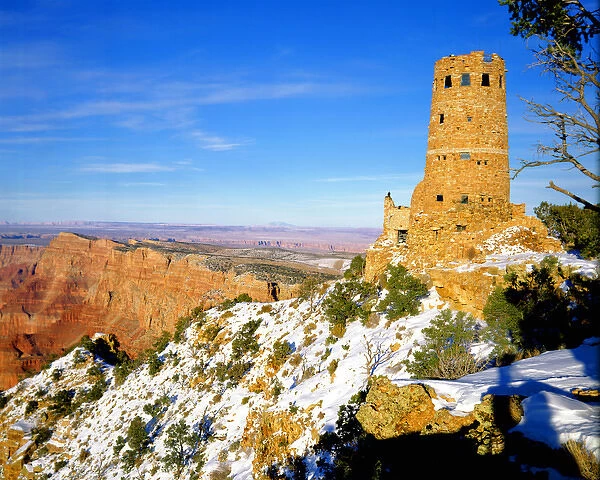 NA, USA, Arizona. Grand Canyon National Park. Desert View Watchtower