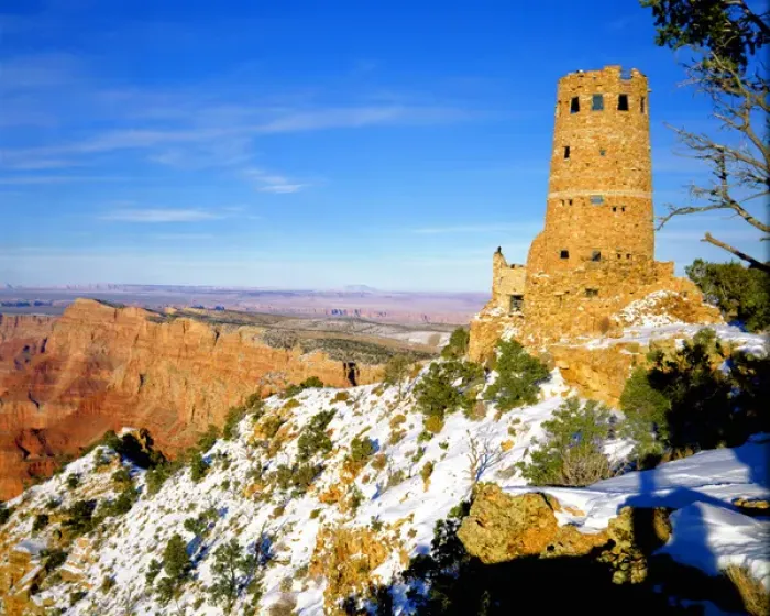 Framed Print : NA, USA, Arizona. Grand Canyon National Park. Desert View Watchtower