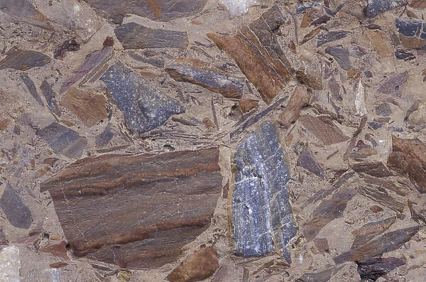 NA, USA, California. Death Valley National Park. Rock Conglomerate in Mosaic Canyon