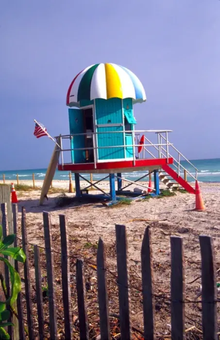 Framed Print : NA, USA, Dade County, Florida, Miami, Miami Beach, South Beach, Life Guard Station Framed Print : NA, USA, Dade County, Florida, Miami, Miami Beach, South Beach, Life Guard Station