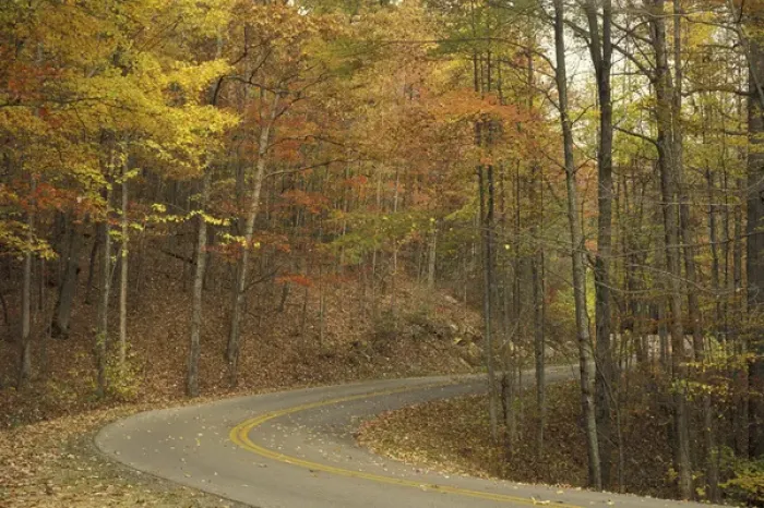 Framed Print : NA, USA, Kentucky, Pine Mountain State Park Road winding through autumn colors Framed Print : NA, USA, Kentucky, Pine Mountain State Park Road winding through autumn colors