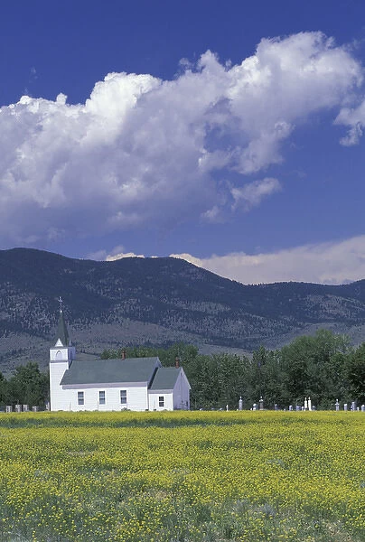 NA, USA, Montana, Boulder River St. John The Evangelist Catholic Church, built 1881