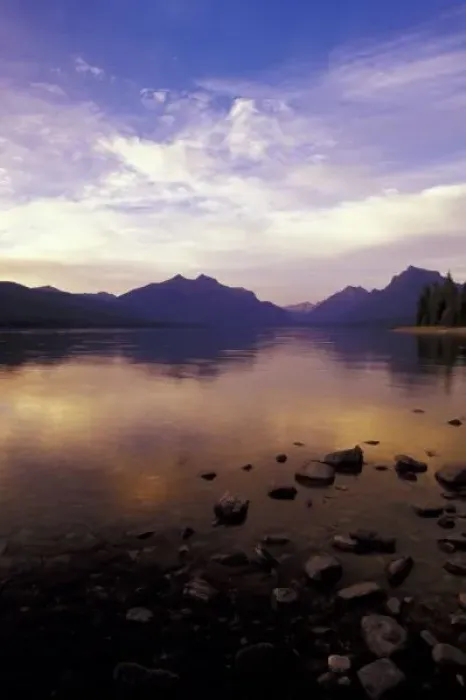Framed Print : NA, USA, Montana, Glacier NP Sunset along Lake McDonald Framed Print : NA, USA, Montana, Glacier NP Sunset along Lake McDonald