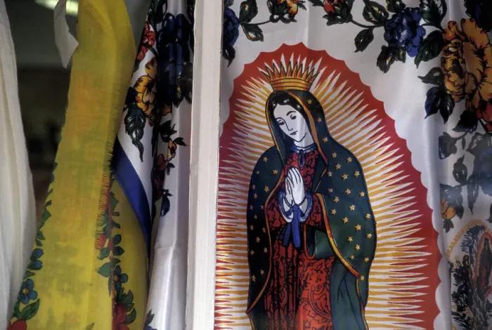 Framed Print : NA, USA, NM, Chimayo. Virgen de Guadelupe Framed Print : NA, USA, NM, Chimayo. Virgen de Guadelupe