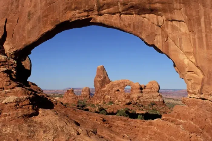Framed Print : NA, USA, Utah, Arches NP, North Window Arch Framed Print : NA, USA, Utah, Arches NP, North Window Arch