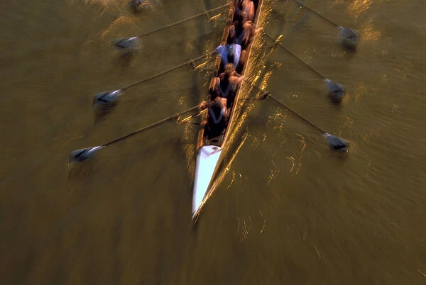NA, USA, Washington, Seattle, Crew Rowing in Motion