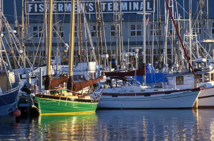 Framed Print : NA, USA, Washington, Seattle, Fishermens Terminal